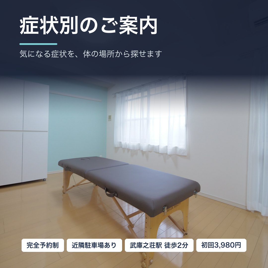 症状別のご案内｜気になる症状を、体の場所から探せます｜尼崎市武庫之荘 整体院ファシリテイト